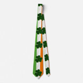 St. Patrick Shamrock Clovers Irish Flag Ierland Stropdas (Voorkant)