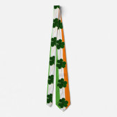 St. Patrick Shamrock Clovers Irish Flag Ierland Stropdas (Achterkant)