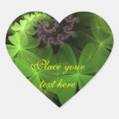 St Patrick Shamrock Field Hart Sticker (Voorkant)