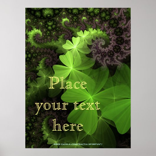 St Patrick Shamrock Field Poster (Voorkant)