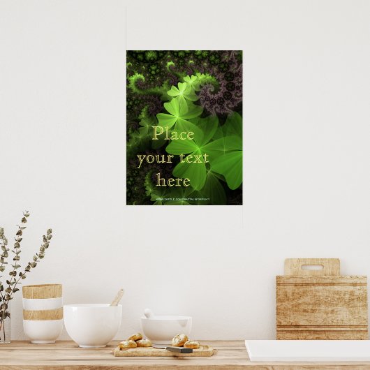 St Patrick Shamrock Field Poster (Keuken)