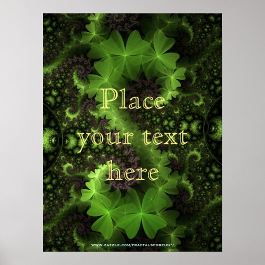 St Patrick Shamrock Field Poster (Voorkant)