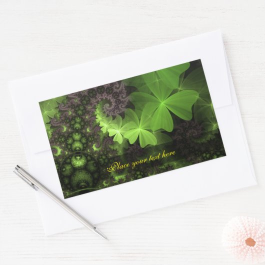 St Patrick Shamrock Field Rechthoekige Sticker (Envelop)