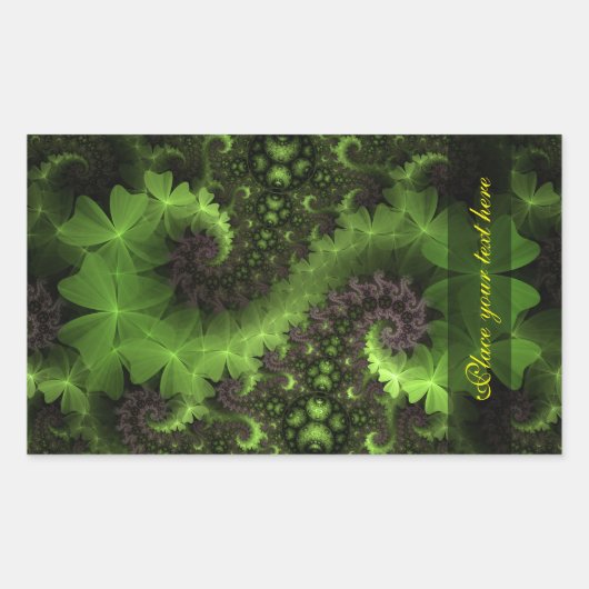 St Patrick Shamrock Field Rechthoekige Sticker (Voorkant)