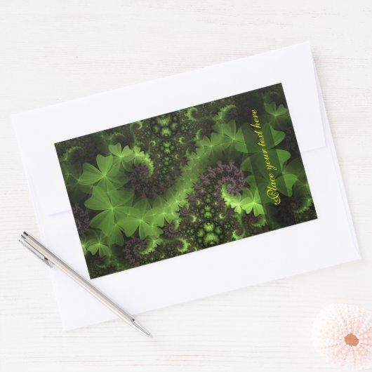 St Patrick Shamrock Field Rechthoekige Sticker (Envelop)
