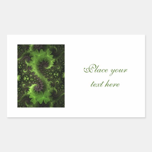 St Patrick Shamrock Field Rechthoekige Sticker (Voorkant)