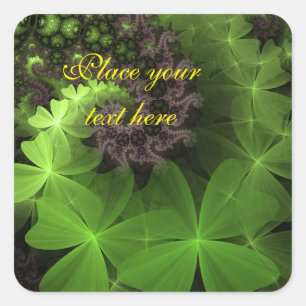 St Patrick Shamrock Field Vierkante Sticker
