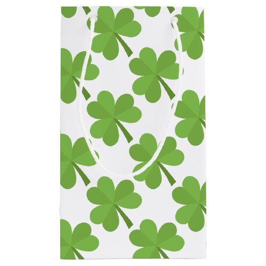 St. Patrick Shamrock Irish Ireland Clover Pattern Klein Cadeauzakje (Achterkant)