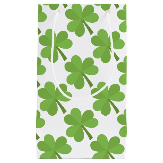St. Patrick Shamrock Irish Ireland Clover Pattern Klein Cadeauzakje (Voorkant)
