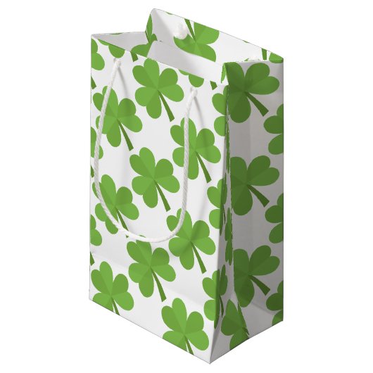 St. Patrick Shamrock Irish Ireland Clover Pattern Klein Cadeauzakje (Voorkant Gekanteld)