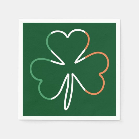 St. Patrick Shamrock Irish Ireland Clover Servet (Voorkant)