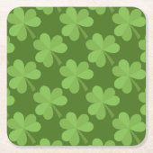 St. Patrick Shamrock Irish Ireland Clovers Pattern Kartonnen Onderzetters (Voorkant)