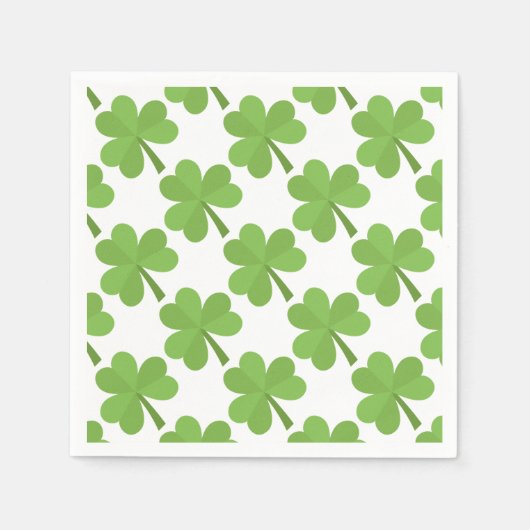 St. Patrick Shamrock Irish Ireland Clovers Pattern Servetten (Voorkant)