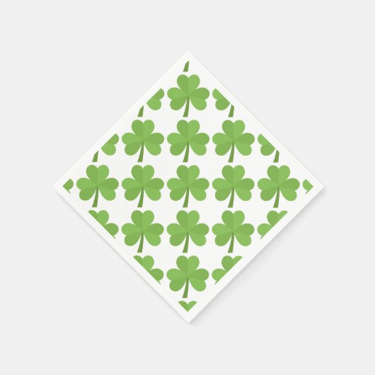 St. Patrick Shamrock Irish Ireland Clovers Pattern Servetten (Hoek)