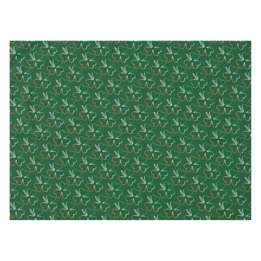 St. Patrick Shamrock Irish Ireland Clovers Pattern Tafelkleed (Voorkant (Horizontaal))