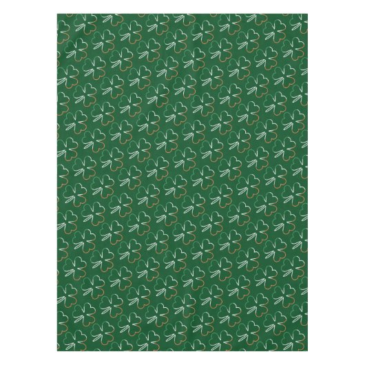 St. Patrick Shamrock Irish Ireland Clovers Pattern Tafelkleed (Voorkant)