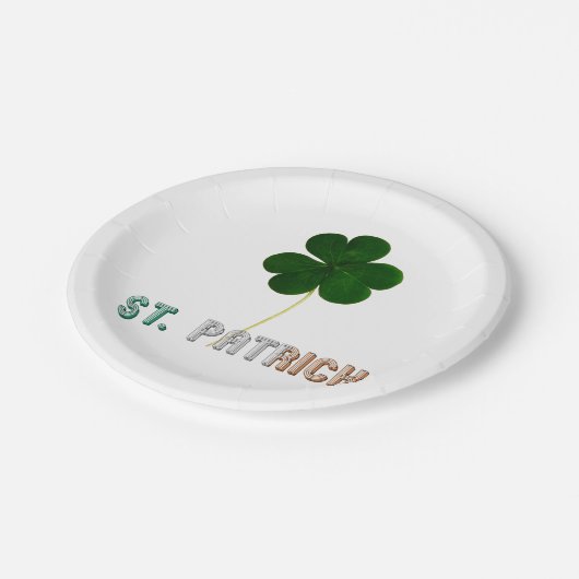 St. Patrick Shamrock Irish Ireland Typografie Papieren Bordje (Gekanteld)