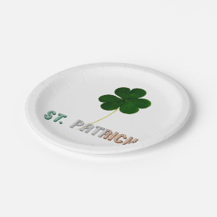 St. Patrick Shamrock Irish Ireland Typography Papieren Bordje