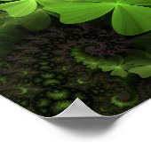St Patrick Shamrock Veld Poster (Hoek)