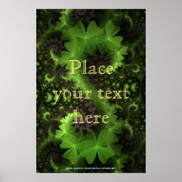 St Patrick Shamrock Veld Poster