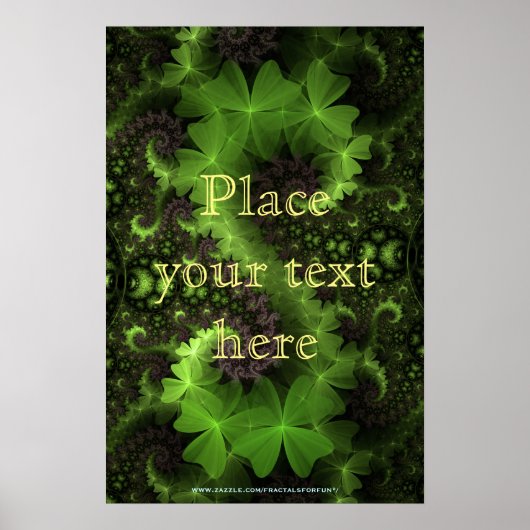 St Patrick Shamrock Veld Poster (Voorkant)