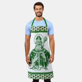 St. Patrick Shamrocks Groen katholiek Apron Schort (Gedragen)