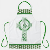 St. Patrick Shamrocks Groen katholiek Apron Schort (Voorkant)