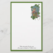 St. Patrick Shamrocks Religieuze Scripture Angel Briefpapier (Voorkant)