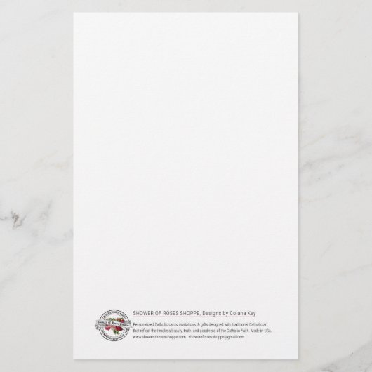 St. Patrick Shamrocks Religieuze Scripture Angel Briefpapier (Achterkant)