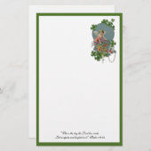 St. Patrick Shamrocks Religieuze Scripture Angel Briefpapier (Voorkant / Achterkant)