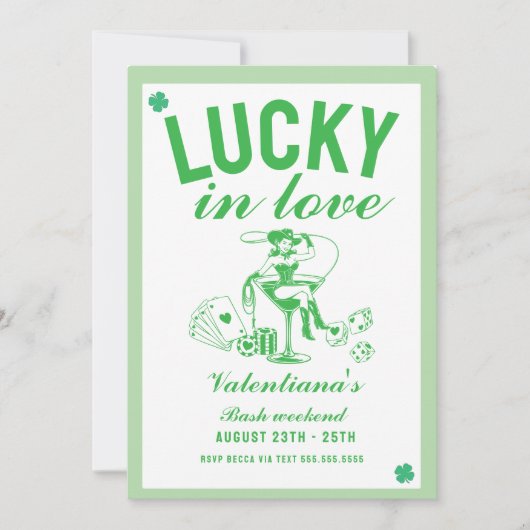 St patrick she found her lcuky charm bachelorette  kaart (Voorkant)