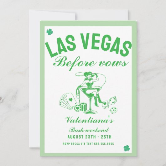 St patrick she found her lcuky charm bachelorette  kaart (Voorkant)