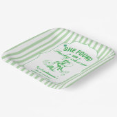 St patrick she found her lcuky charm bachelorette papieren bordje (Gebogen)