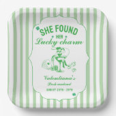 St patrick she found her lcuky charm bachelorette  papieren bordje (Voorkant)
