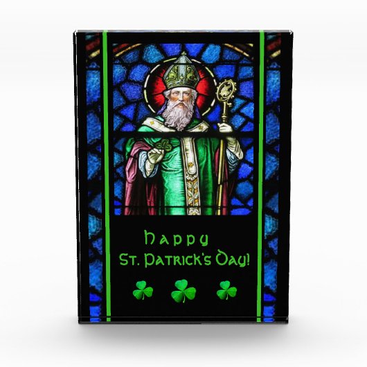 St. Patrick Sined-Glass Shamrocks Fotoblokken (Voorkant)
