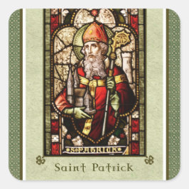 St. Patrick | Sint-Patrick's Day Square Stickers
