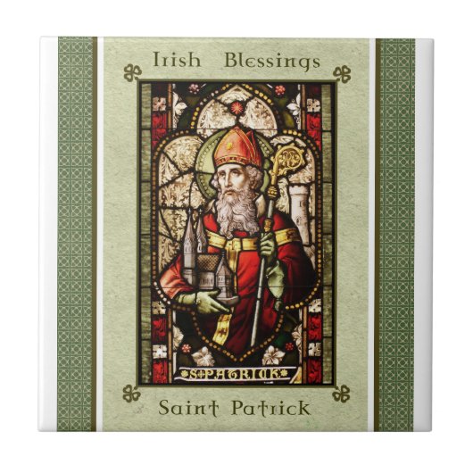 St. Patrick | St. Patrick's Day Art Tile Tegeltje (Voorkant)