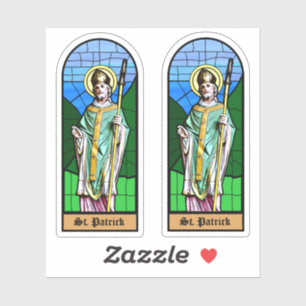 St. Patrick Statue Aangepast-Snijde VinylSticker Sticker