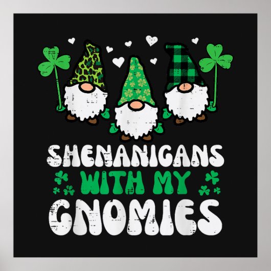 St. Patrick Streken Met Gnomies Kabouters Poster (Voorkant)