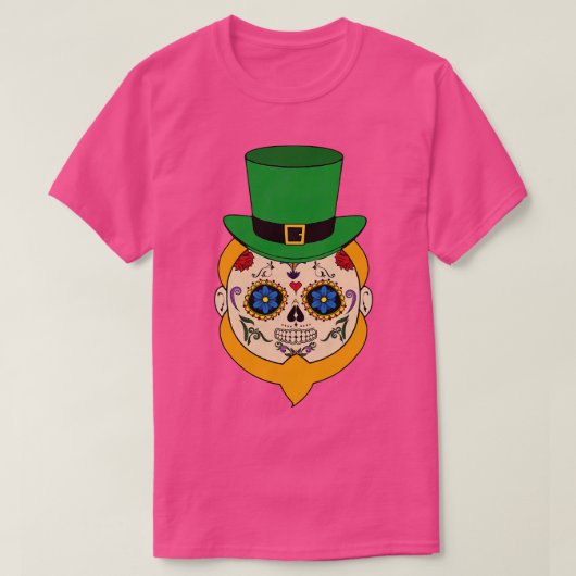 St Patrick Sugar Skull T-shirt (Design voorkant)