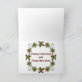 St. Patrick Tartan met Keltisch kruis Feestdagen Kaart (Binnen)