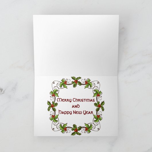 St. Patrick Tartan met Keltisch kruis Feestdagen Kaart (Binnen)