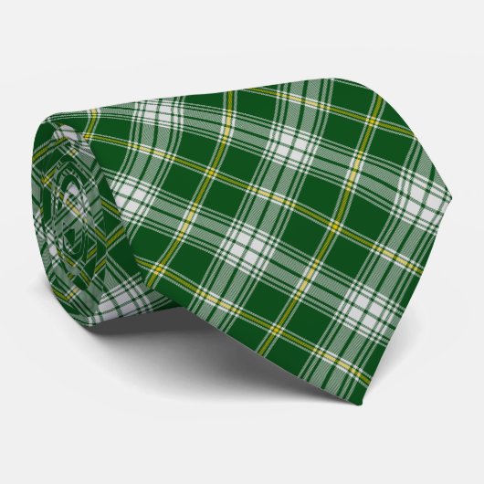St. Patrick Tartan Necktie met Harp Stropdas (Opgerold)