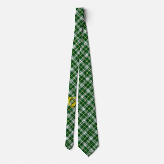 St. Patrick Tartan Necktie met Harp Stropdas (Achterkant)