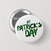 st-patrick-tekst ronde button 5,7 cm (Voorkant /achterkant)