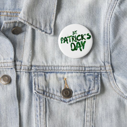 st-patrick-tekst ronde button 5,7 cm (In situ)