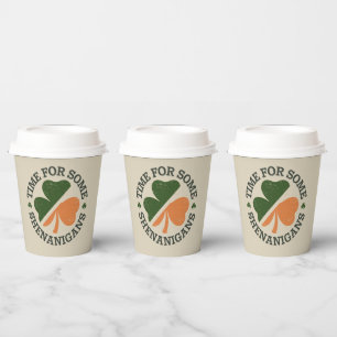 St. Patrick Tijd voor wat Schelmenstreken Klaver Papieren Bekers