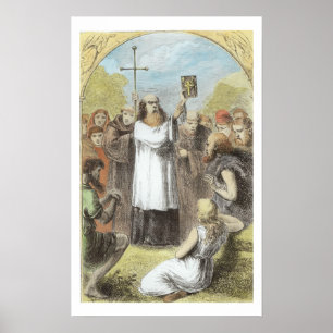 St. Patrick toont het Ierse volk de vier Poster