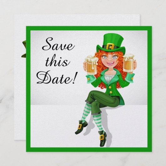 St. Patrick uitnodiging (Voorkant / Achterkant)