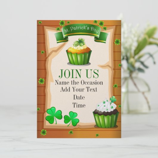 St. Patrick uitnodiging (Staand voorkant)